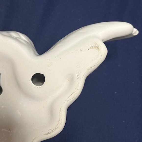 White Ceramic Hanging Angel Head w/Wings 11"(W)x7"(H) - Picture 12 of 15